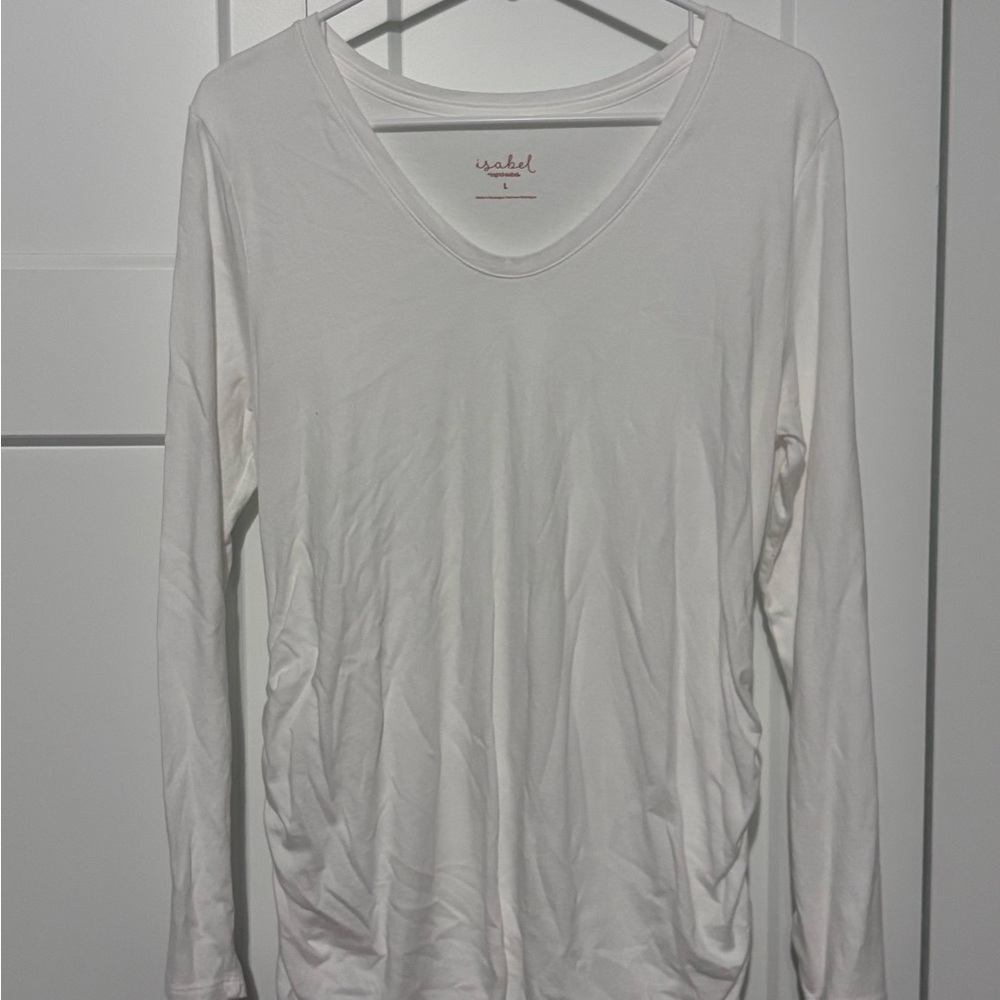 Ingrid & Isabel Maternity White Long Sleeve Tee